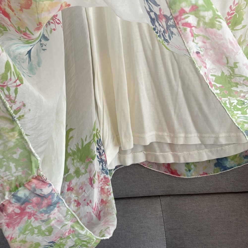 Elena Baldi Floral 100% Silk Top | Large - Picture 3 of 9
